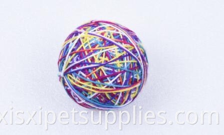 Stylish colorful customized kitten cat toy wool ball cat toy